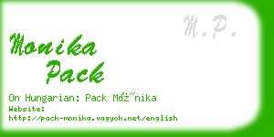 monika pack business card